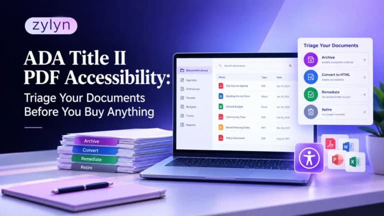 ADA Title II PDF Accessibility: Triage Your Documents Before You Buy Anything